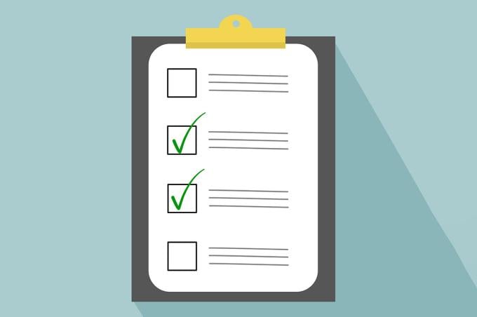 List with check marks